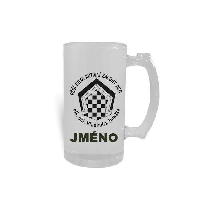 Sklenice na pivo matná – 500 ml AZ se jménem