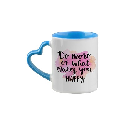 Šalica sa šarenom unutrašnjošću i ručkom u obliku srca s vašom fotografijom, tiskom