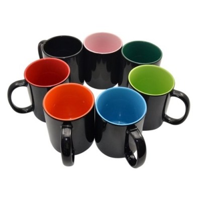 Magic mug with colorful interior with your own print, photo