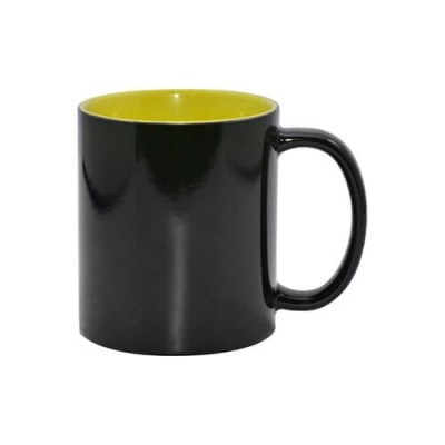Magic mug with colorful interior with your own print, photo
