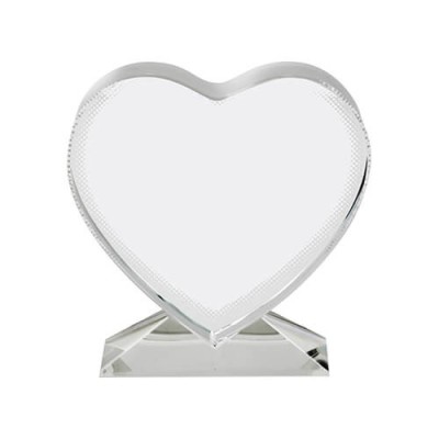 Crystal heart with your own photo
