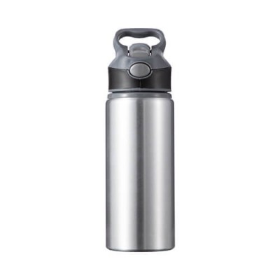Aluminijska boca 650 ml srebrne boje s prilagođenim tiskom