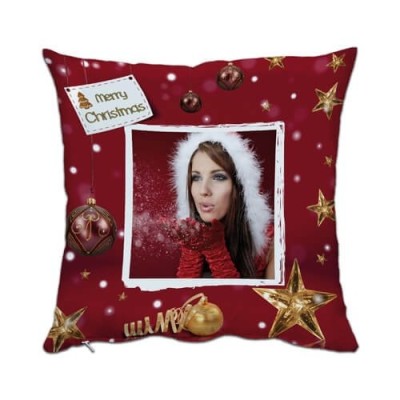 Christmas pillowcase with frame XMAS satin - 38x38 cm...