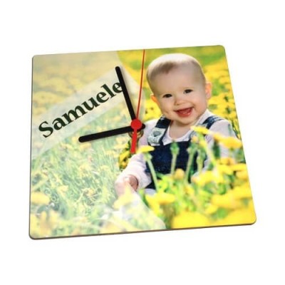 MDF wall clock with custom print – 19 × 19 cm