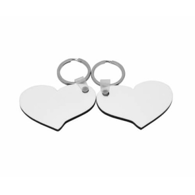 Keychain - two MDF hearts for custom printing