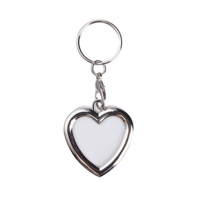 Keychain – double-sided heart frame with your own print