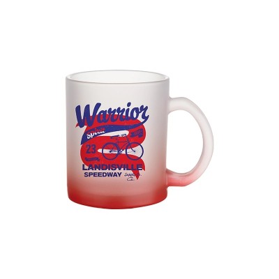 Glass matte mug with custom print – 330 ml