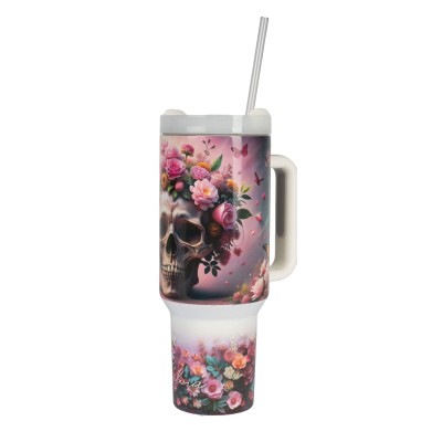 Termošica s ručkom i slamkom – 1200 ml, print po narudžbi