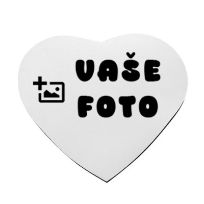 Podloga za miš u obliku srca s vašom fotografijom, printom