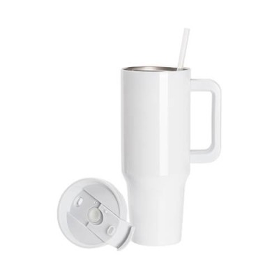 Termohrnek Tumbler s uchem a brčkem – 1200 ml, vlastní potisk